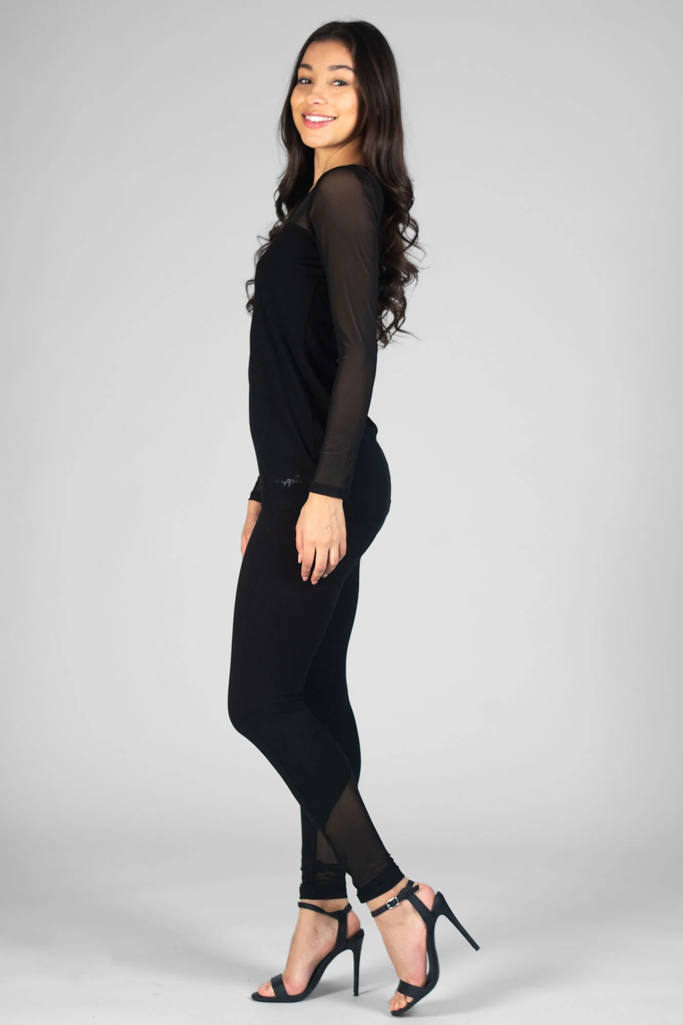 Mesh Panel Leggings - Image 3