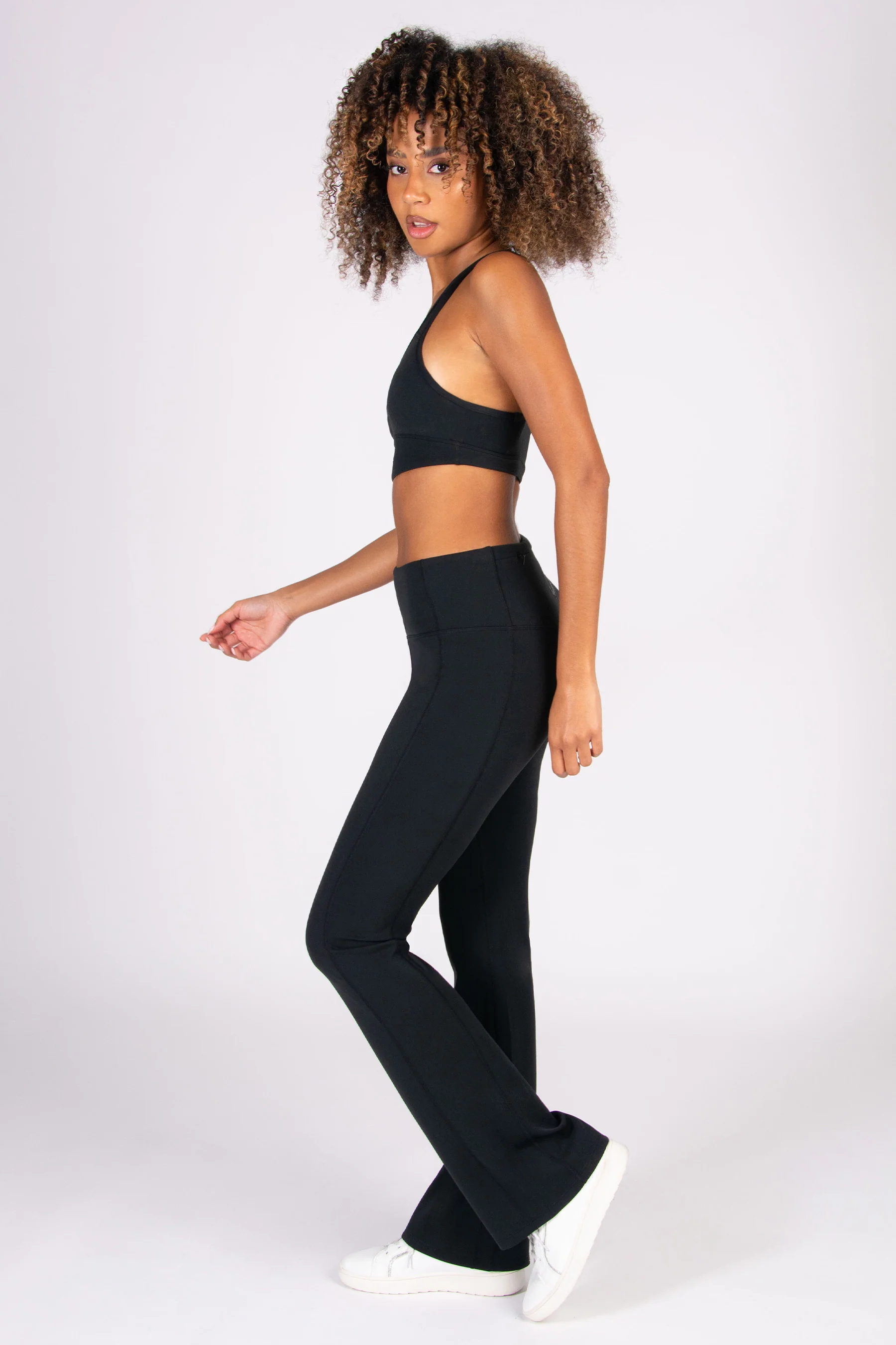 Super Soft High Waisted Yoga Bootcut Jersey Trouser Pants - Image 4